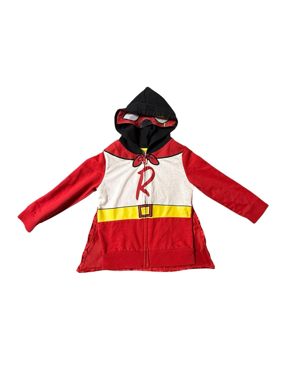 Ryan's World Red Titan Costume Hoodie Size 3T Cape Zip Up Mask